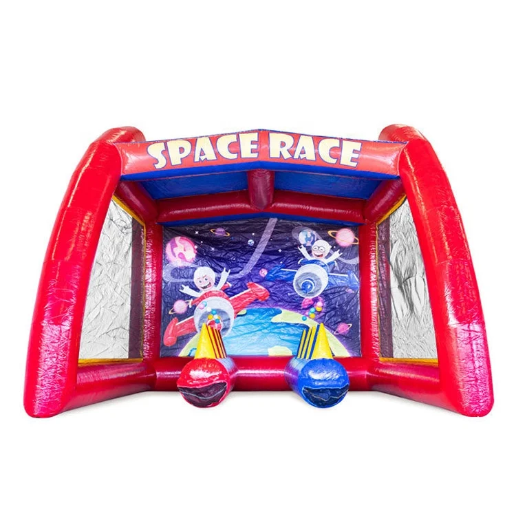 Space Race Themed Inflatable Interactive Custom Shooting Game Challenging IPS System for Shooting Gallery for Outdoor Activities