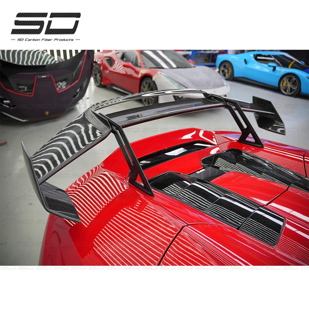 New Arrival Dry Carbon Products STO style Rear Spoiler Rear Wing For Lamborghini Huracan EVO Convertible Spyder