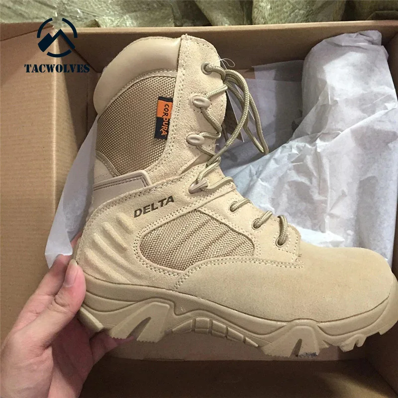 
Men Outdoor Sports Military Tactical Boot Army Desert Combat For Climbing Breathable Lightweight Mountain Boots Hiking Shoes 