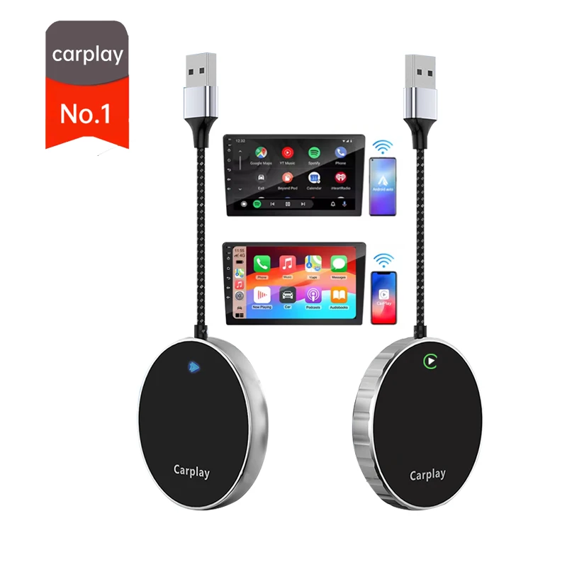 Hot selling car android box portable Car play dongle auto Portable Carplay wireless adapter android auto wireless adapter