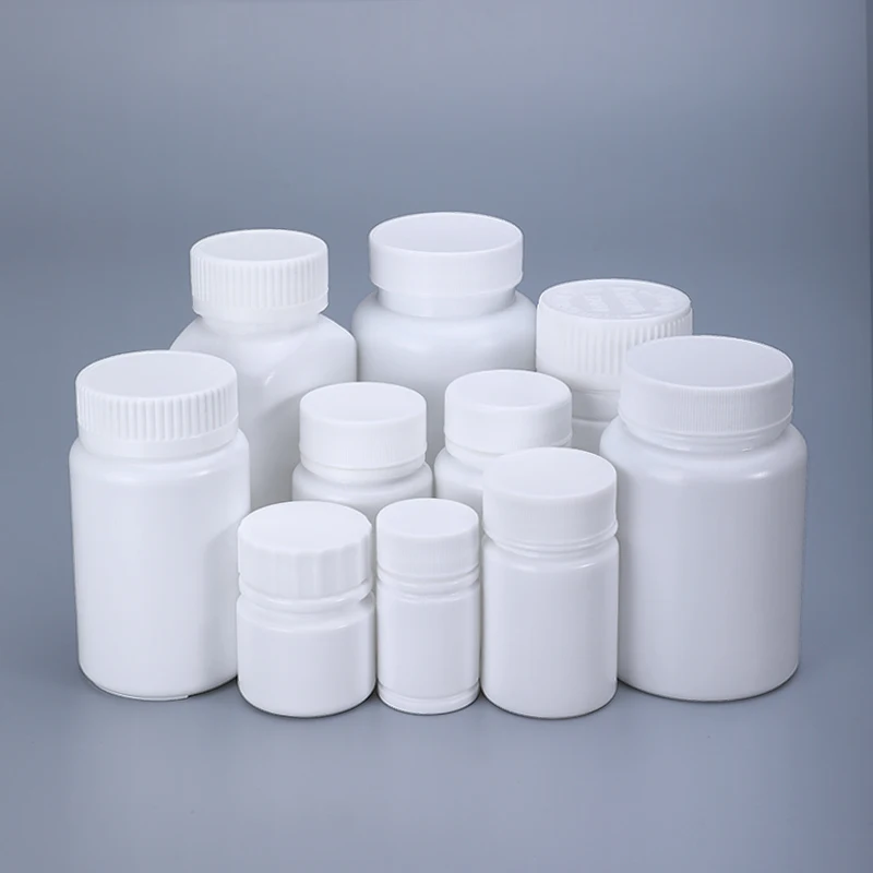 High Quality Empty PET Bottle Plastic Pellet Pill Container Medicine Vitamin Capsule Storage 100ML 150ML 200ML