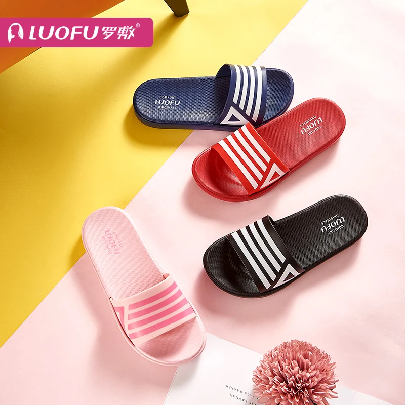 LUOFU household comfortable indoor and outdoor fashion line summer EVA slide shoes slipper