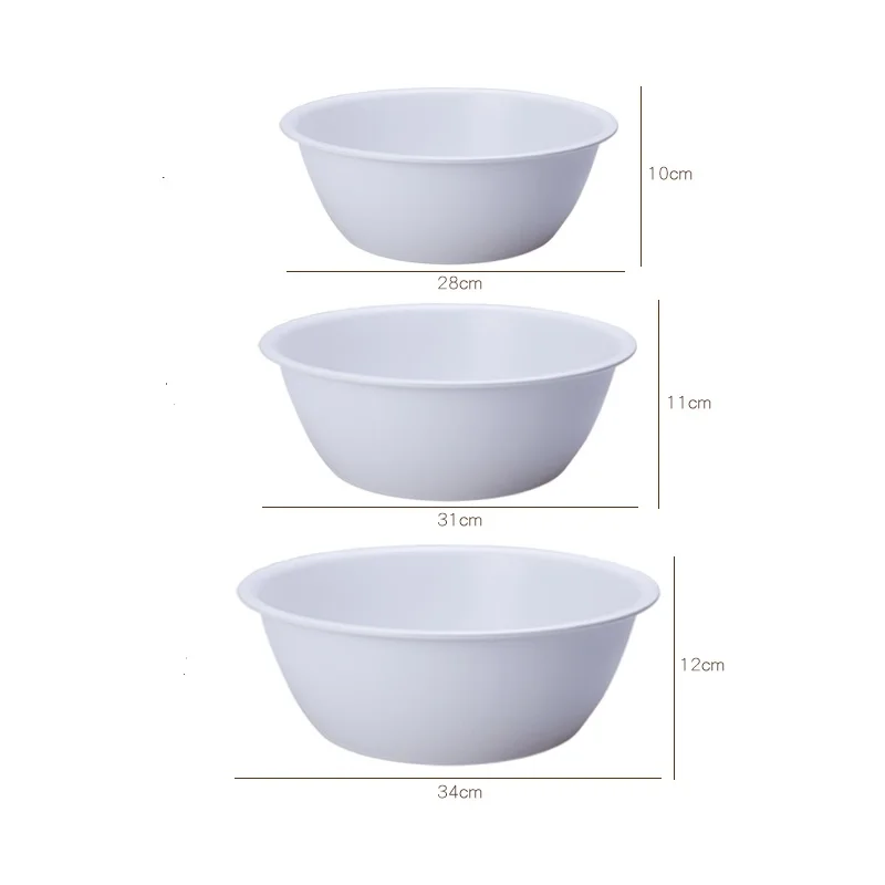 High Quality Frosted plastic round bathroom kitchen wash clean basin household multipurpose colorful round fruits wash basin