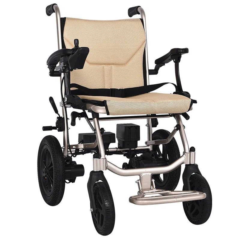 Factory supply Electric Foldable Aluminum Alloy Wheelchair Light Portable Walker Rollator for the Disabled