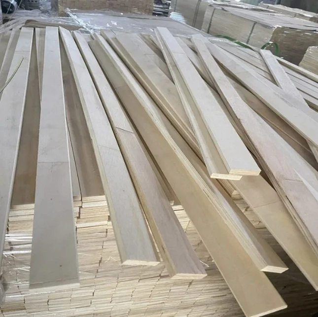 Customize various sizes of beech strengthen wooden slats bed frame