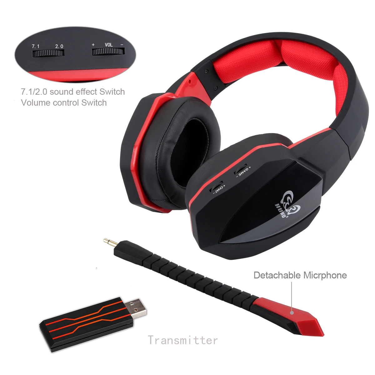 2.4GHz  xbox one  headset with microphone For Xbox One 7.1 sound and Detachable microphones