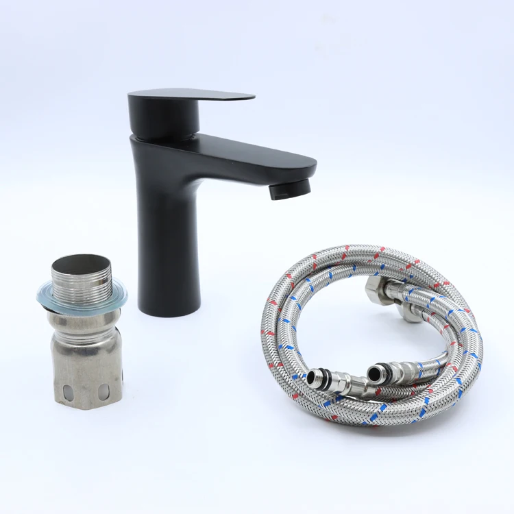 SONSILL Black Bathroom Sink 304 Stainless Steel Basin Faucets Single Handle Mixers Water Taps For Bathroom