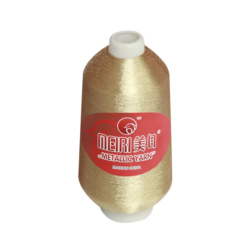 S Type Polyester Metallized yarn Metallic embroidery thread Yarn With Different Colors