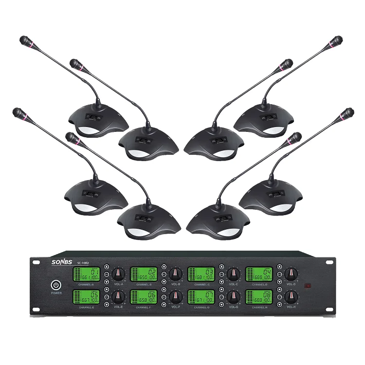 Wireless microphone conference desktop microphone system wireless microphone system uhf