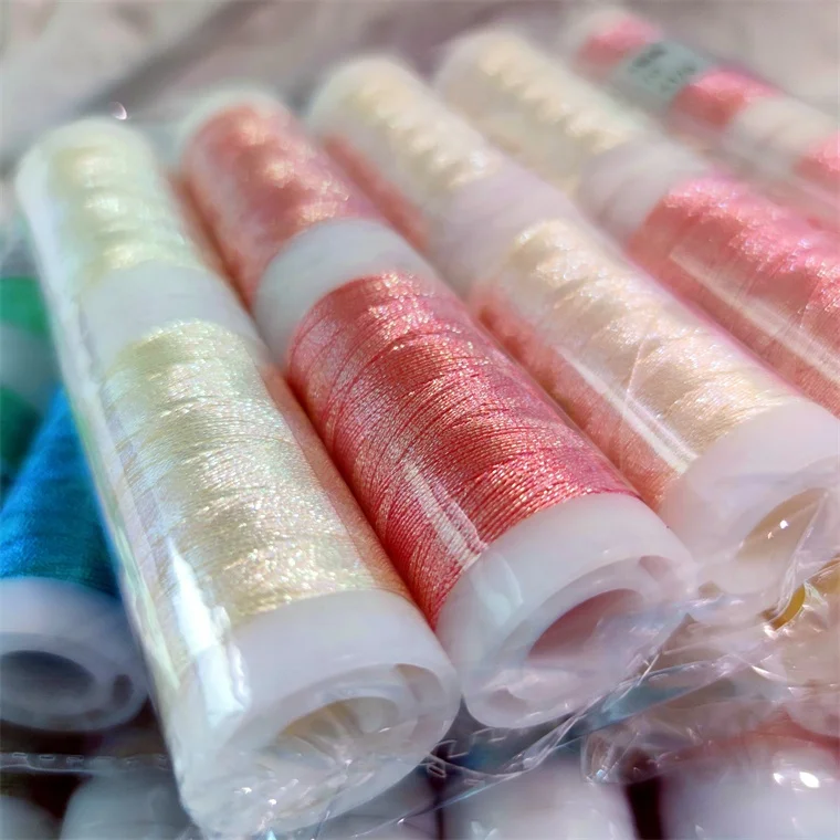 Beautiful Shinny Color  Metallic Twisted Embroidery Thread for DIY Cross Stitch 3 6 9 12 15 Strands