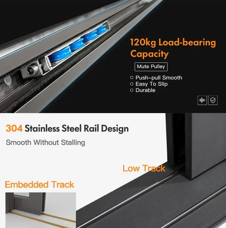 modern oversized 3 pane double glazed ultra slimline sightline/frame aluminium sliding glass doors