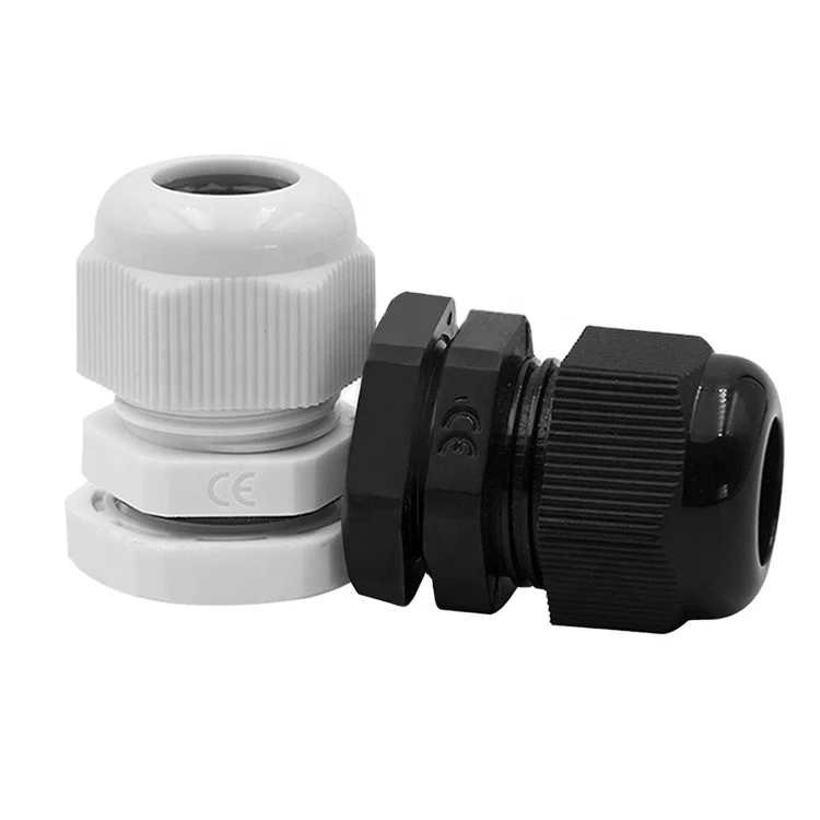 FREE SAMPLE FACTORY waterproof plastic cable gland with lock nut