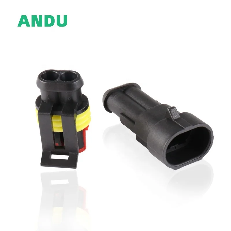 
ANDU DJ7021-1.5-11/21 2 pin male female waterproof electrical wire car automotive ecu connector for car 