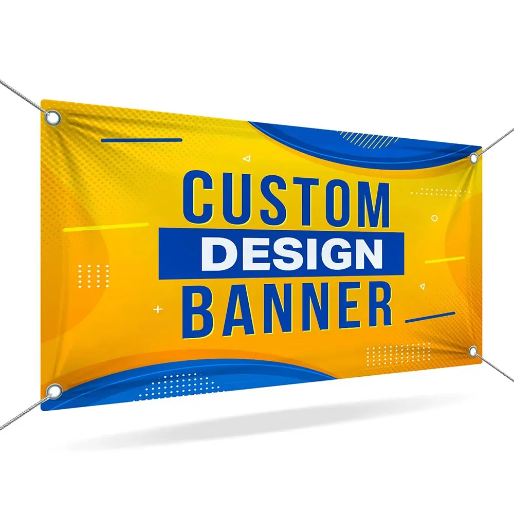 Custom Outdoor Hanging Event Advertising Banners Digital Printing Custom Polyester Mesh Fabric Banner For Sport