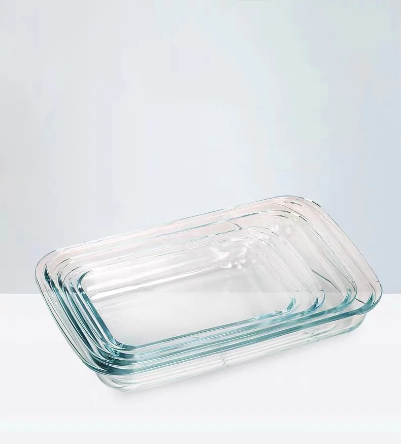 Стеклянная посуда из боросиликатного стекла на заказ, противни для выпечки, стеклянная посуда для выпечки