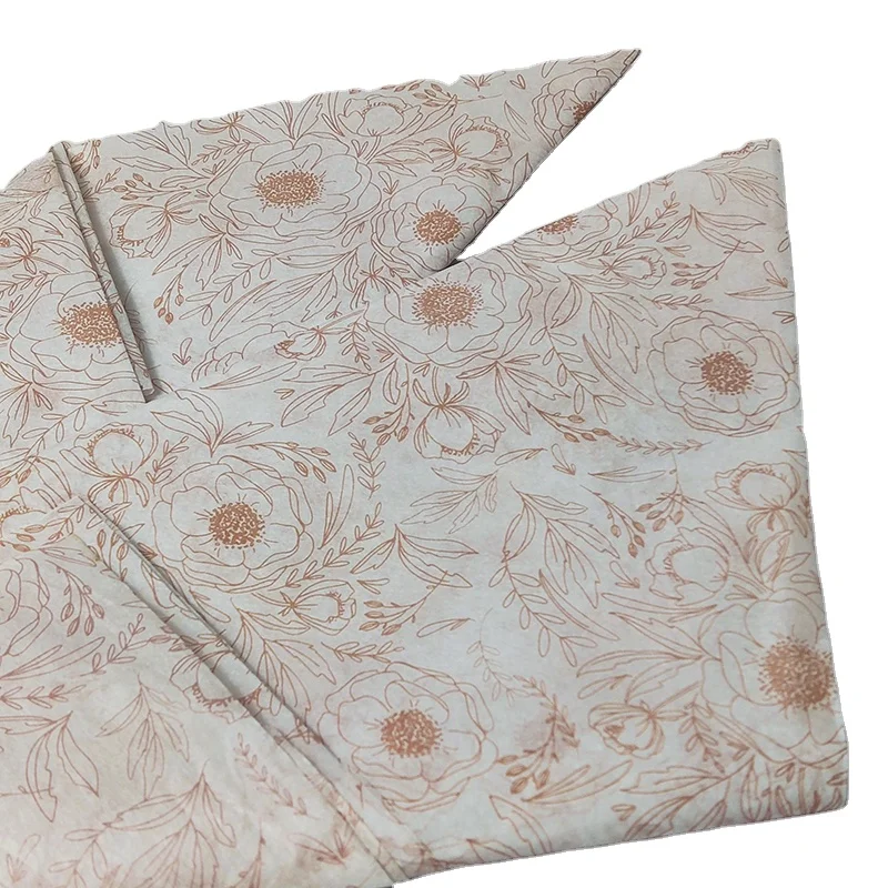 Valentines Gift Wrappring Designer Paper Printed Cotton Recyclable Rose Gold Gift Tissue Paper With Mixed Patterns