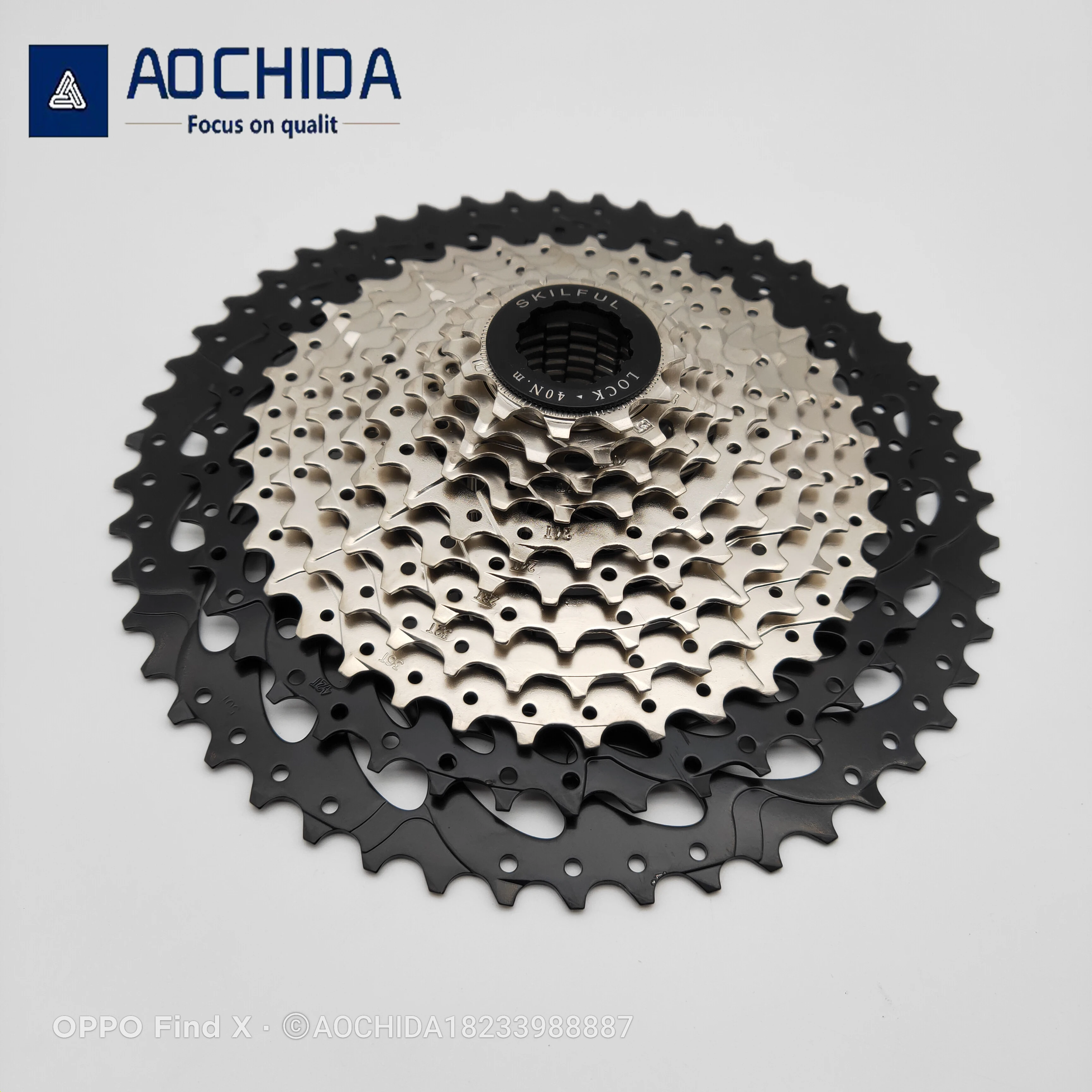 MTB Road Bike 11 Speed 11-50t Chrome the Largest Black Iron Bracket 801G Cassette FreeWheel Bicycle Flywheel Bicycle Accessories