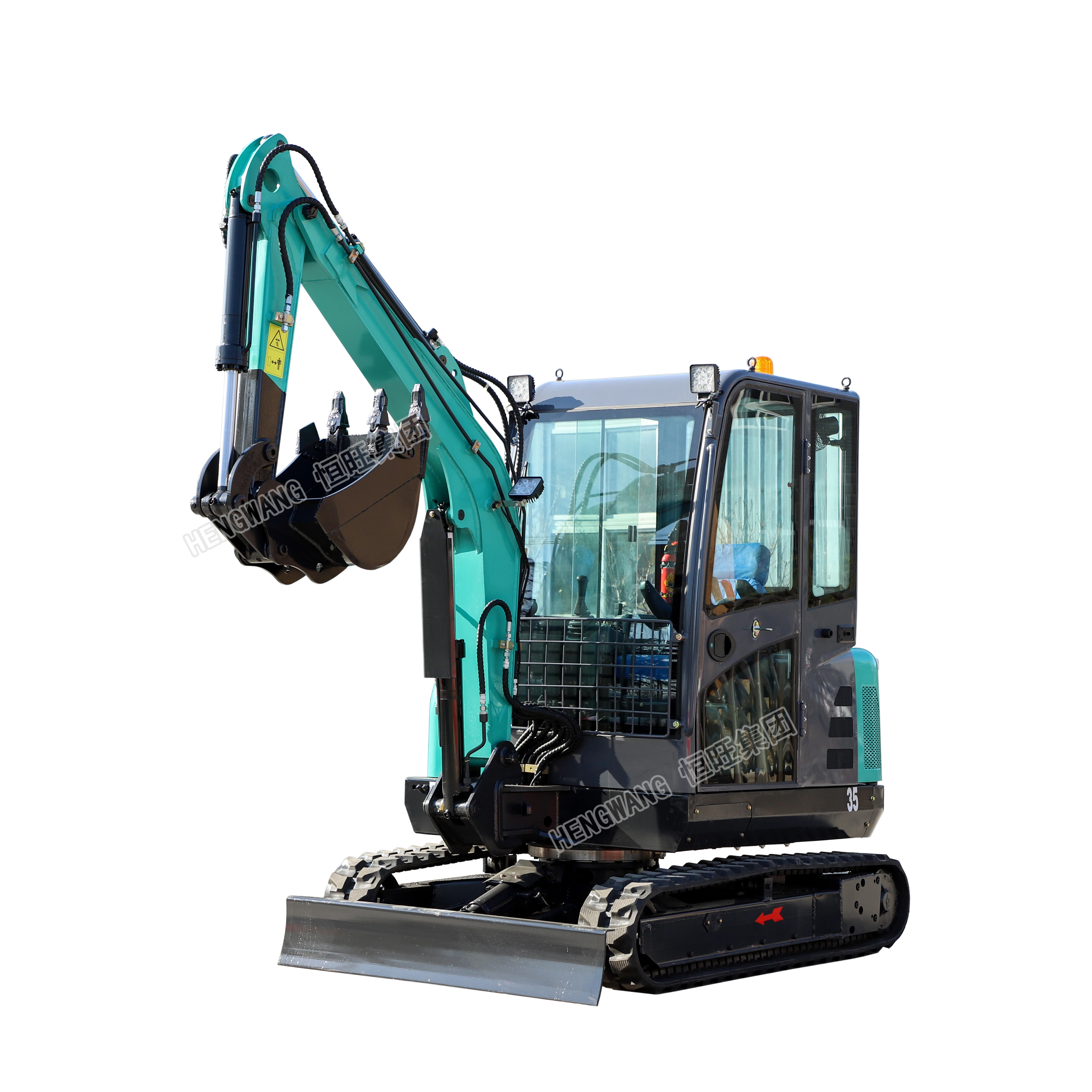 hot sale 3.5 ton mini excavator can be equipped with different accessories such as broken hammer, rake and  drill