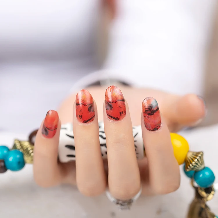 Ocean water pattern real nail polish strips nail wraps
