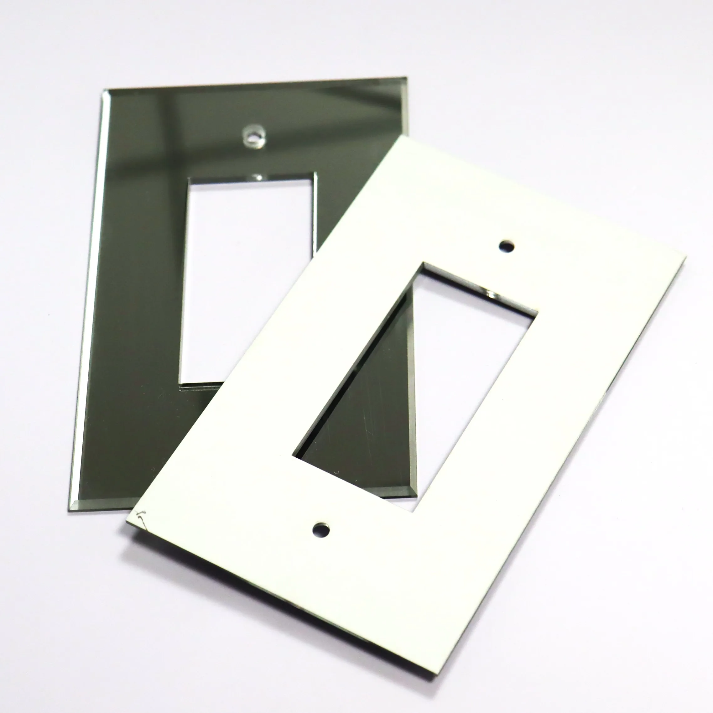 Industrial Grade Clear Single Toggle and Triple Rocker Switch Customizable Duplex Switch Acrylic Mirror Plate