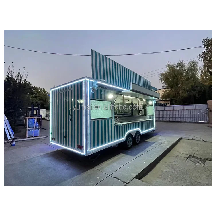 DOT Food Trailer Truck Ice Cream Hot Dog Machinery Factory Directly Sell Mobile Hot Dog Cart Kiosk
