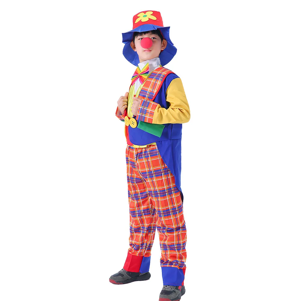 Kindergarten Role-playing Costumes Cosplay Masquerade Kids Clown Costume For Halloween