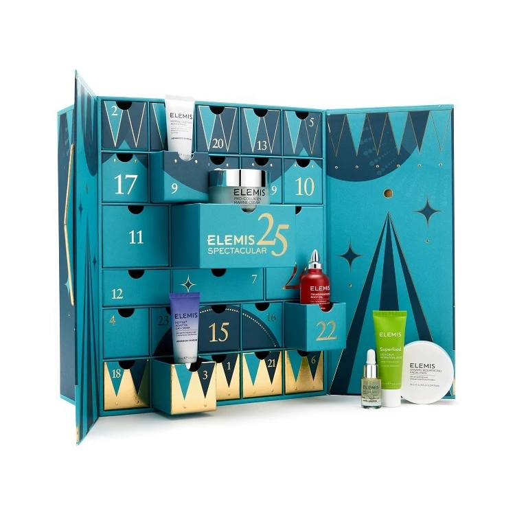 Custom Printing Rigd Paper Beauty Advent Calendar Packaging Box Factory Handmade Luxury FSC China Skin Care Packaging Customized