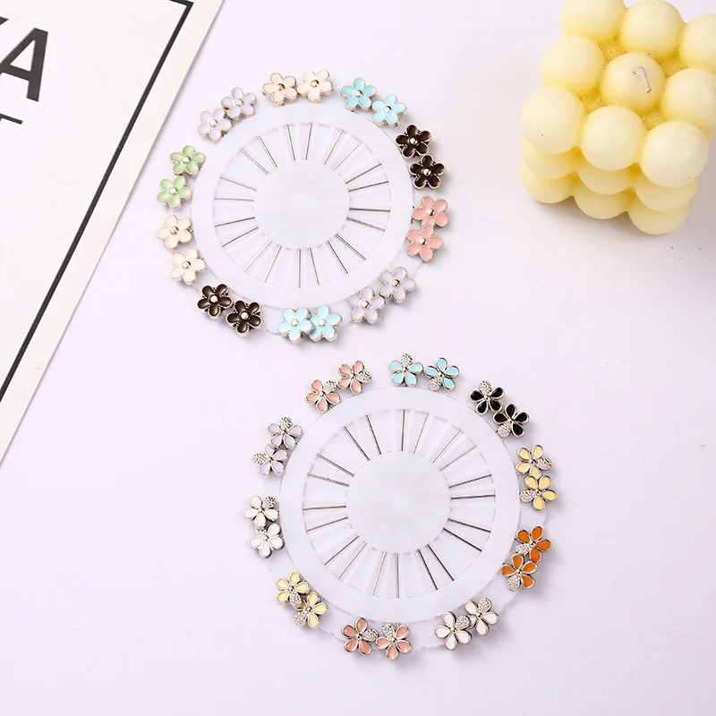 New Fashion Colorful Hijab Pins All Kinds of Shape Scarf Pin Brooches for Muslim Ladies