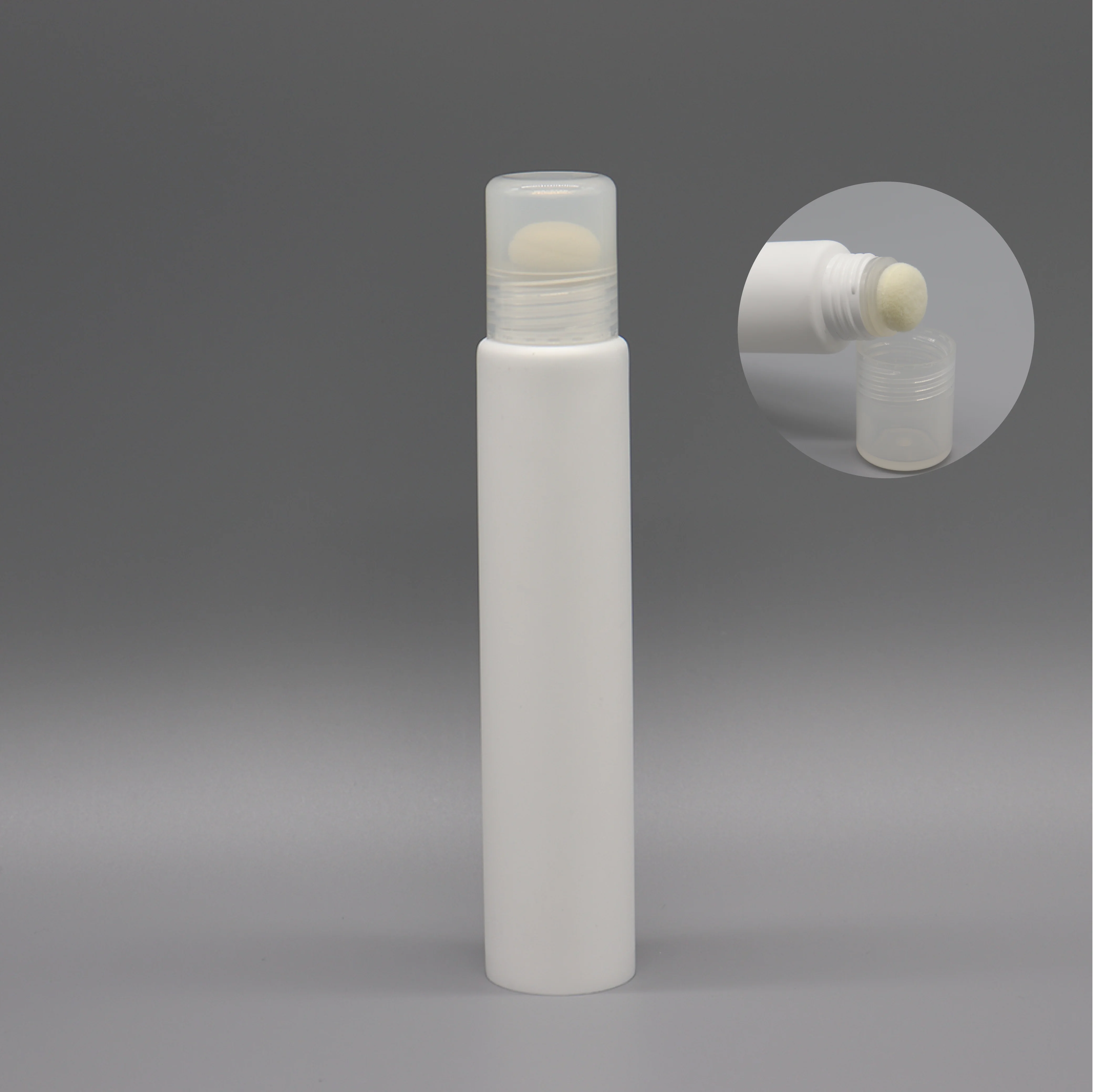 D30mm Plastic cosmetic empty packaging applicator concealer bb cream tube with sponge