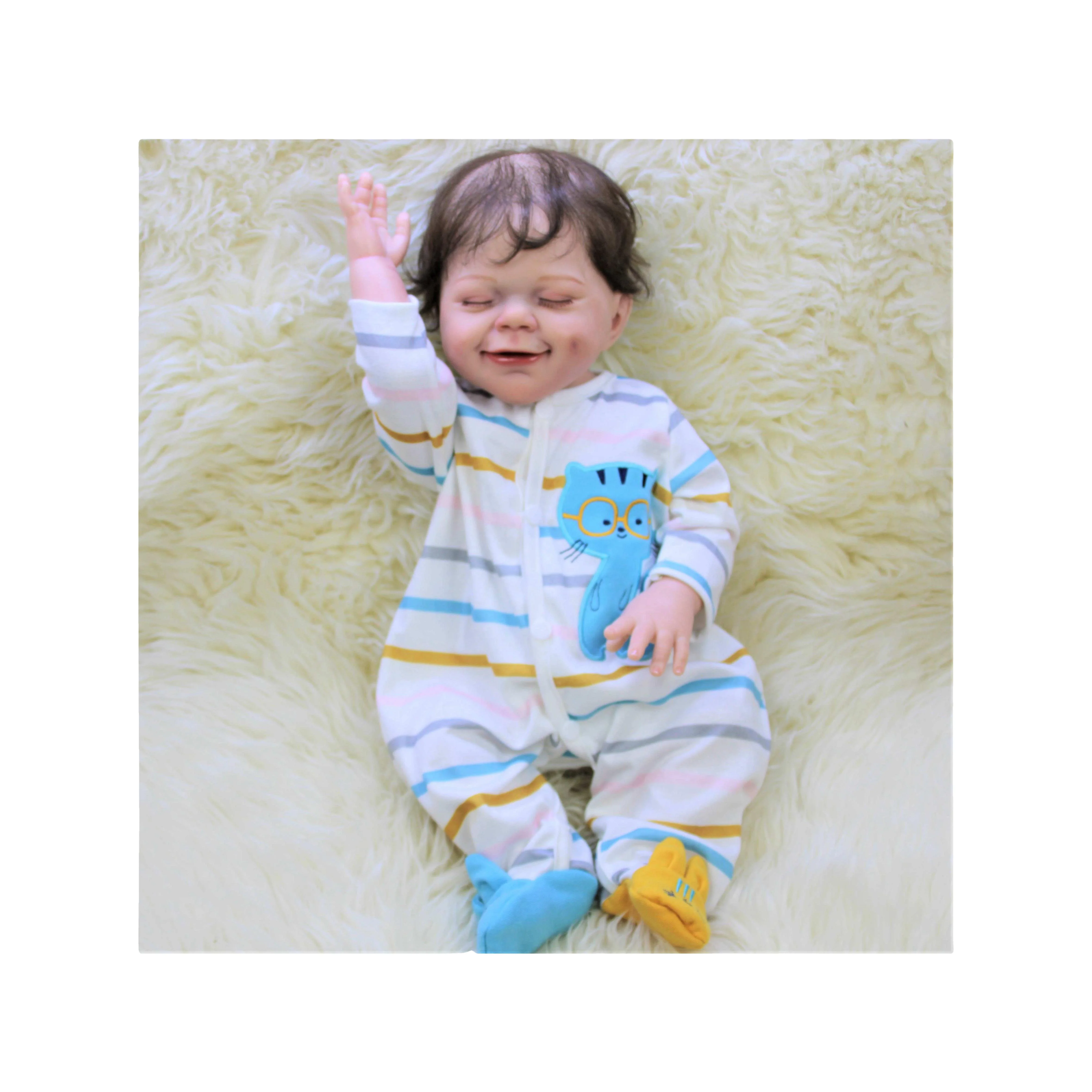 
18 inch lifelike baby doll reborn newborn baby silicone custom full vinyl plastic dolls 