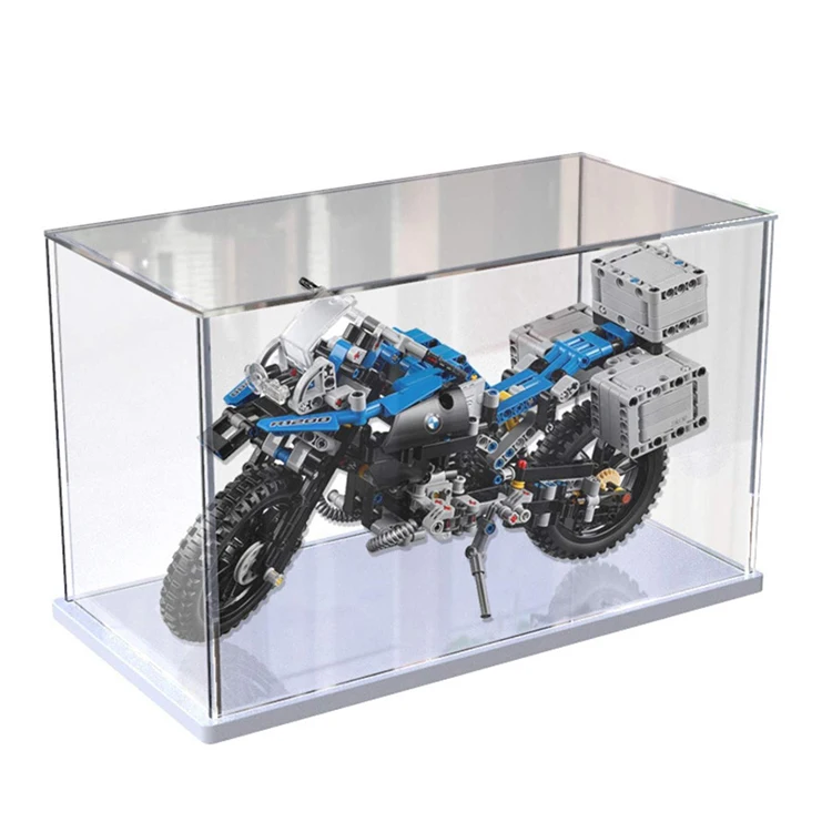 JERY 2023 Hot Sale Base Plexiglass Clear Acrylic Display Box Custom Colors Acrylic Le go Model Display Storage Box
