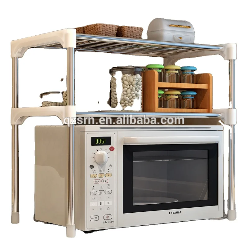 storage shelf wire metal basket shelving rack kitchen utensils microwave oven stand wire closet shelving system