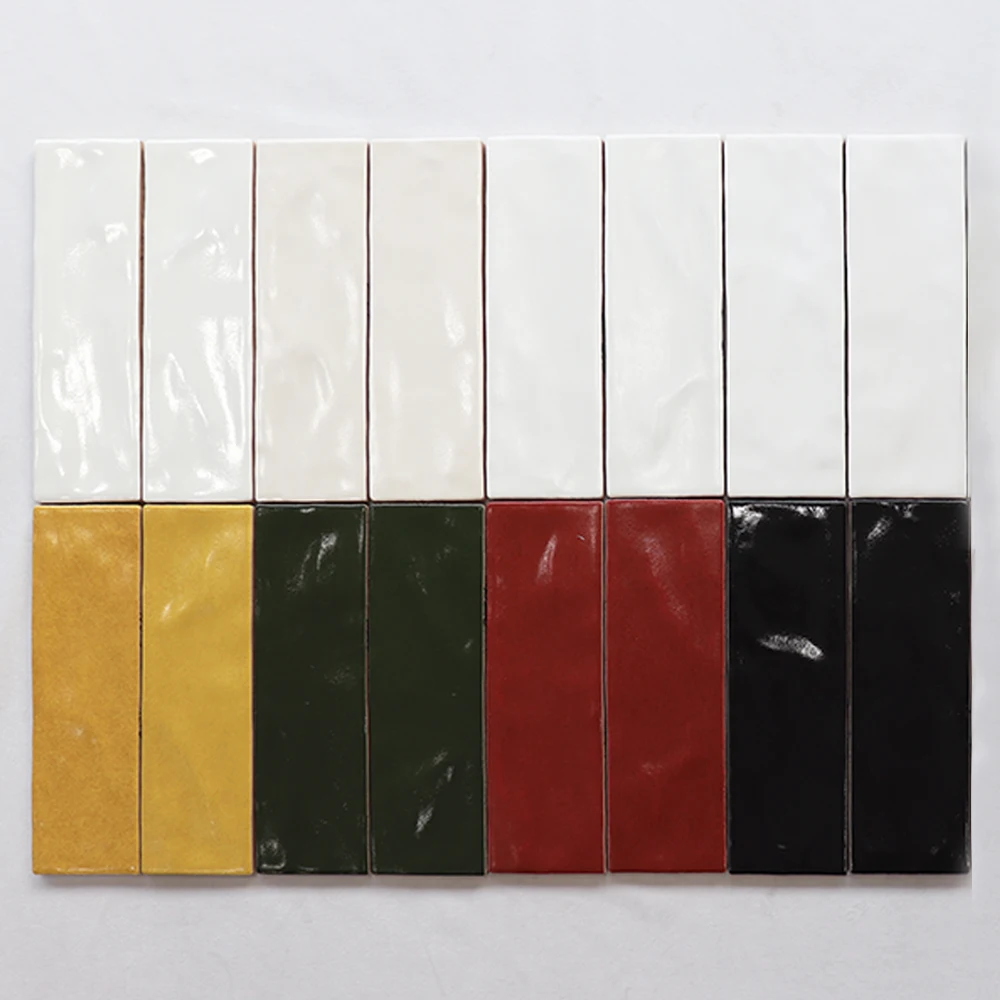 6 5*200 mm color ceramic mosaic subway tile for pool or bathroom decor