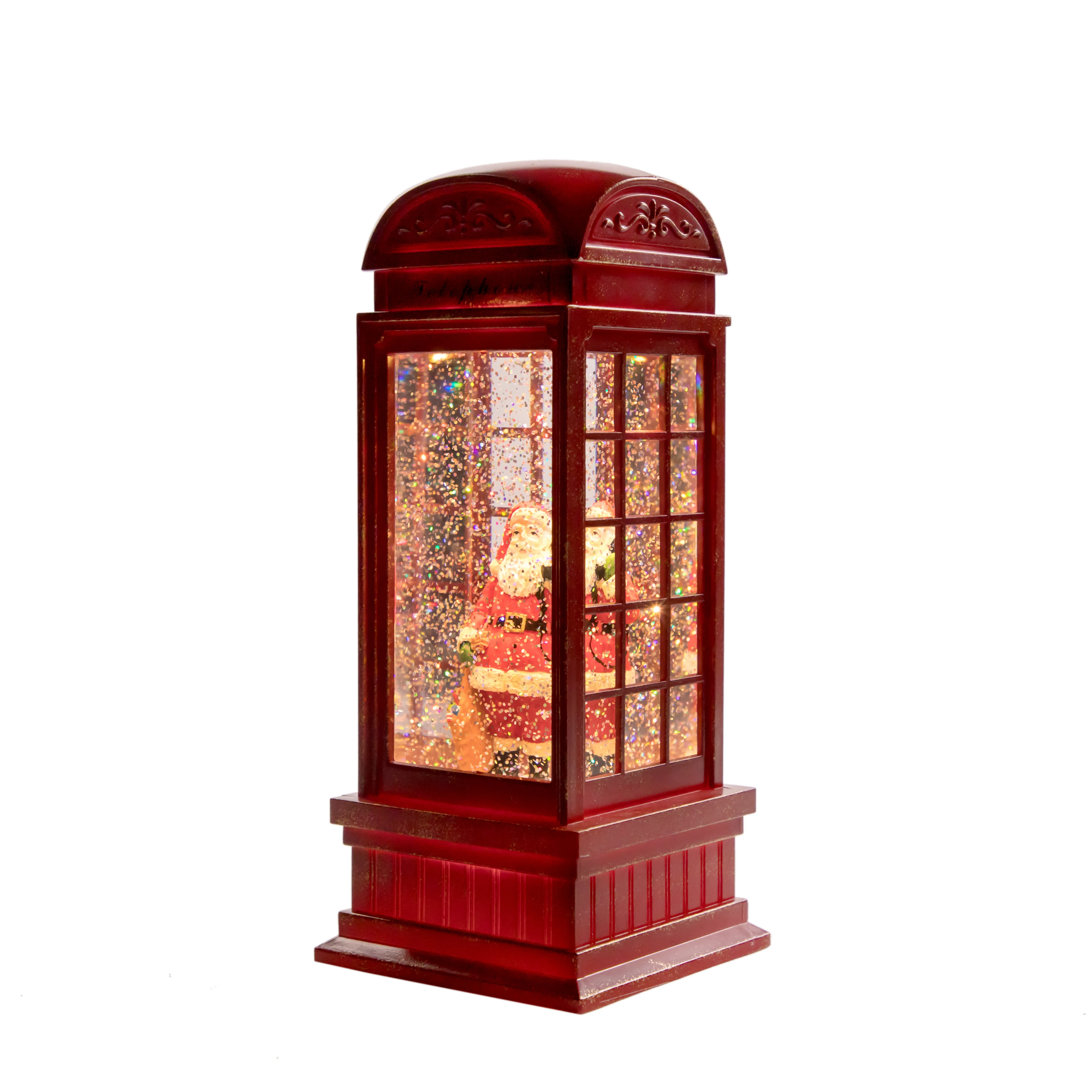 
Snow Globe Lighted Glitter Water Lantern Acrylic Led Light Party Supplies Telephone Booth 