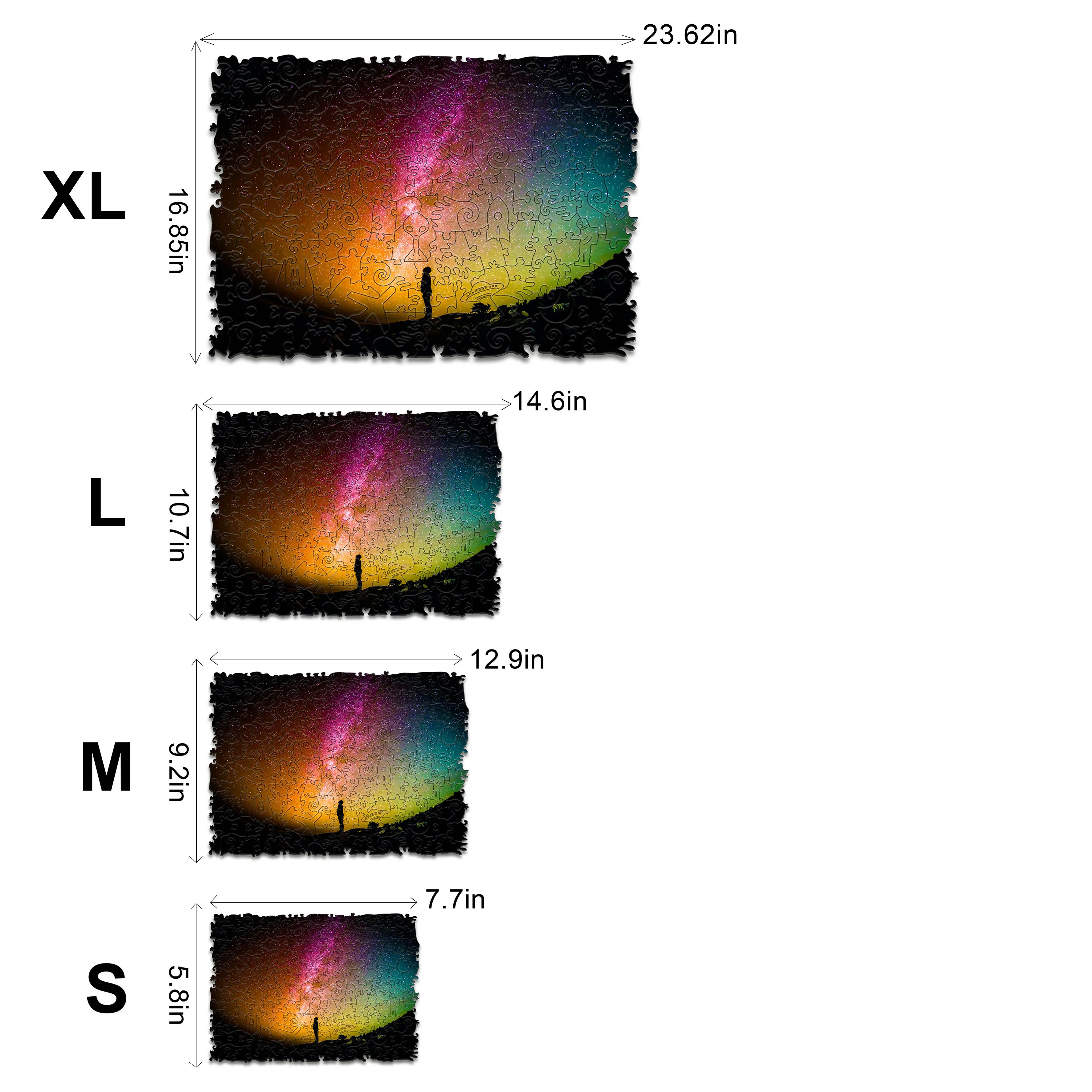 WOODBESTS Starry Night sublimation Landscape wholesale custom puzzle game adult wooden jigsaw puzzle