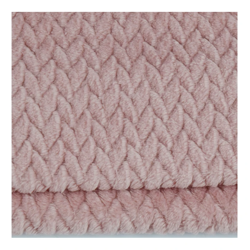 
Double-sided flannel sheaf leaf jacquard fabric 