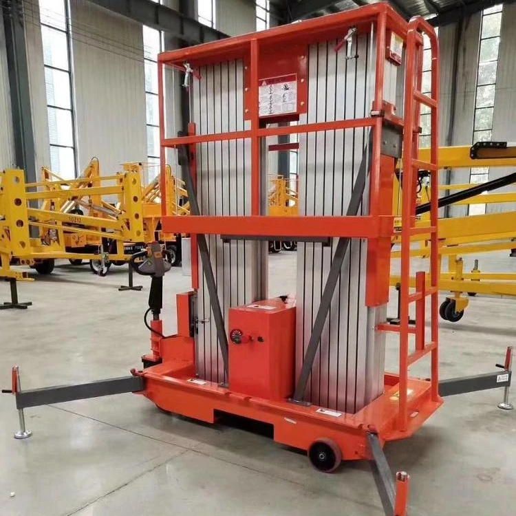Hot sale & high quality two mast aluminium single  person hydraulic lift vertical man lift for sale