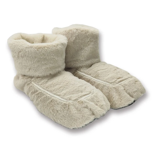 Hot sale elastic soft plush slippers with removable heat bag tourmaline microwave heat pack