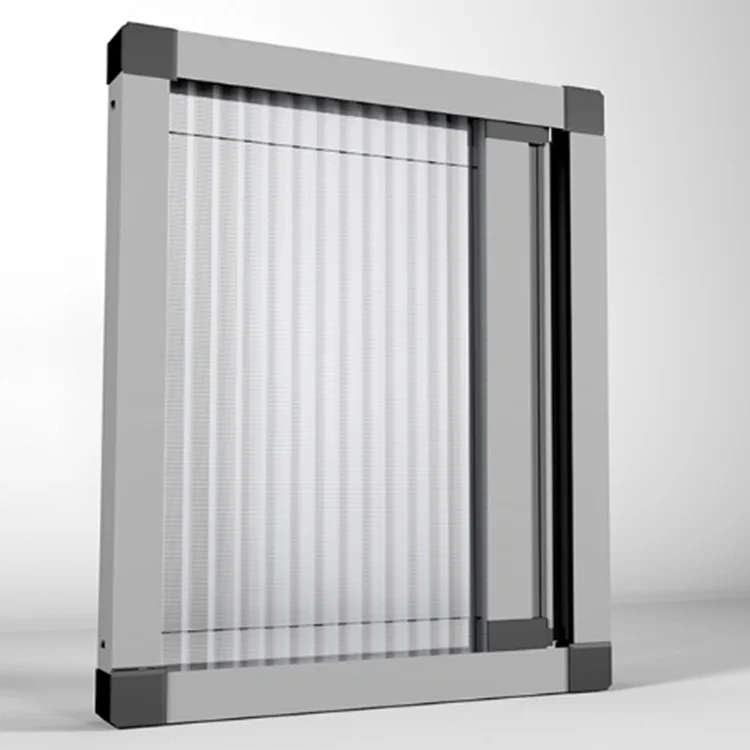 Wholesale Europe Pleated Net Folding Insect Screen Pleated Mesh Fly Screen Door Plisse Mesh Pleated Insect Screen