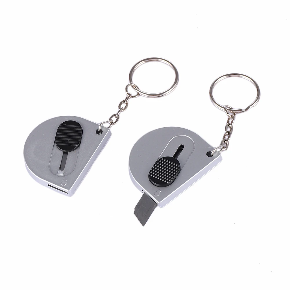 Portable Small Safety Mini Knife Cutter Retractable Box Cutter with Keychain