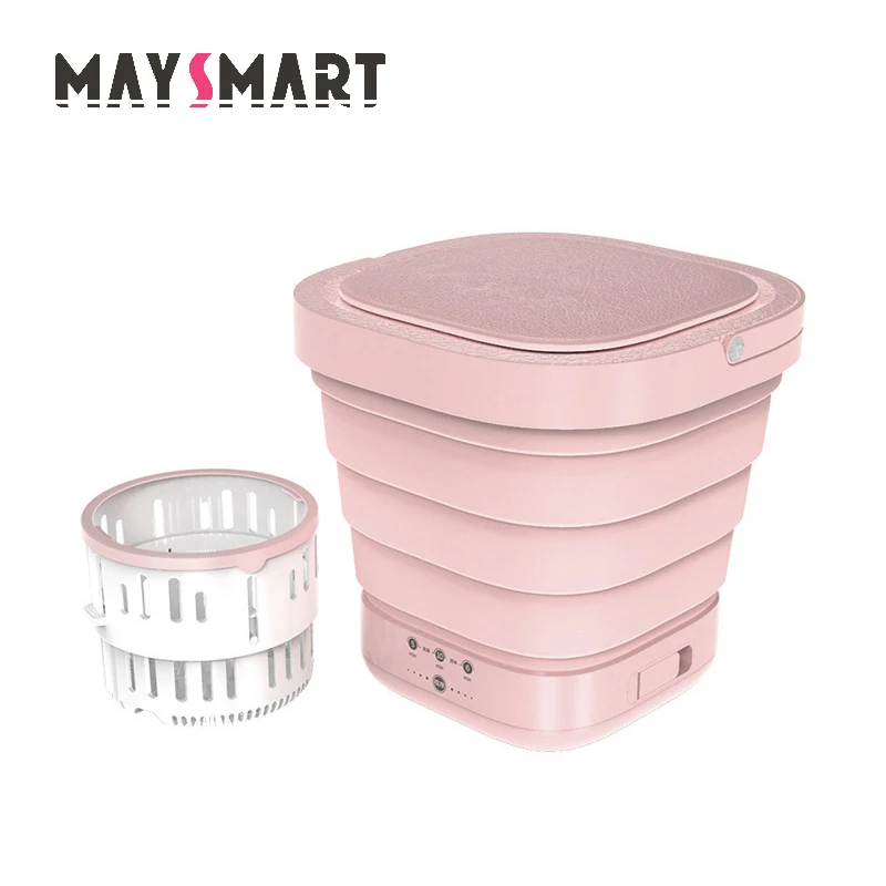 Portable travel household car outdoor small folding washing underwear lazy socks mini electric washing machine