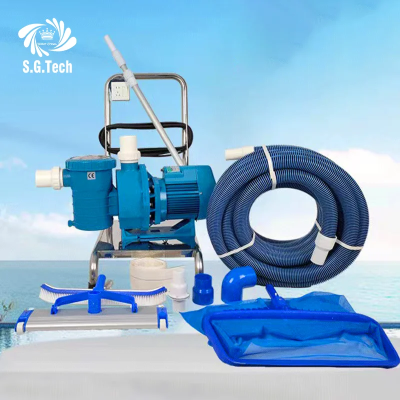Water Crown High-Performance Manual Sewage Suction Machine High-Pressure Water Pump Cleaner Clean Pool Tools Accessories