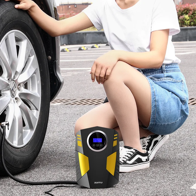 2024 New Mini Electric Air Pump Portable Digital Tire Inflator With Pressure Gauge Pcb Tire Inflator For Car