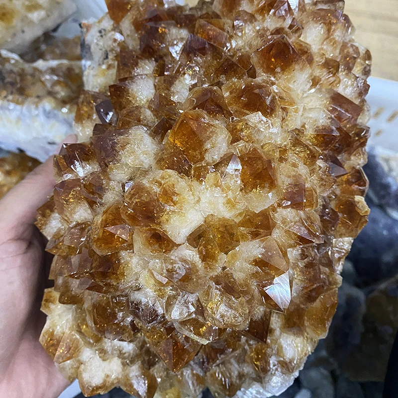 high quality citrine cluster ornament natural healings crystal cluster for fengshui home decor