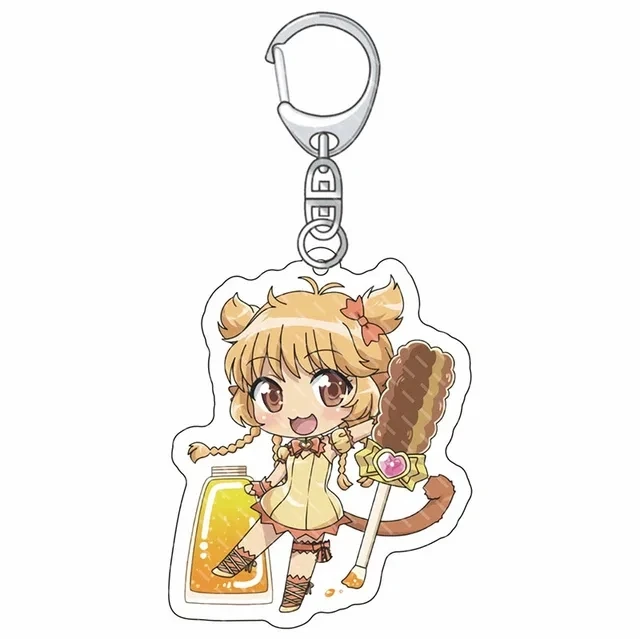 Anime Tokyo Mew Mew Acrylic Keychain Cartoon Figure Momomiya Ichigo Aizawa Minto Fuon Purin Retasu Pendant Keyring Jewelry Gifts