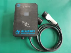 Bluesky 22kw Ev Charger OCPP 1.6 J  3-phase Type 2 electric car ev charger charging station Cable