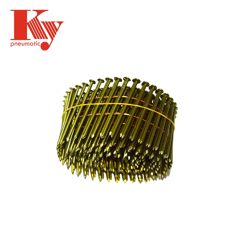 Coating 15 Degree KY Clavos Screw Smooth Shank Coil Nail Pallets Wire Nail 2.1mm * 50mm