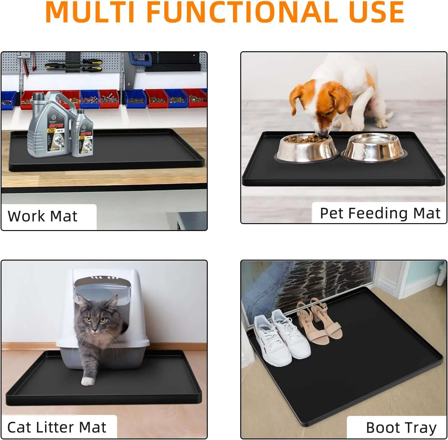 March Refrigerator Dust Cover Mat Oil-Proof Waterproof Refrigerator Floor Silicone Mat Washable Fridge Mats Liners