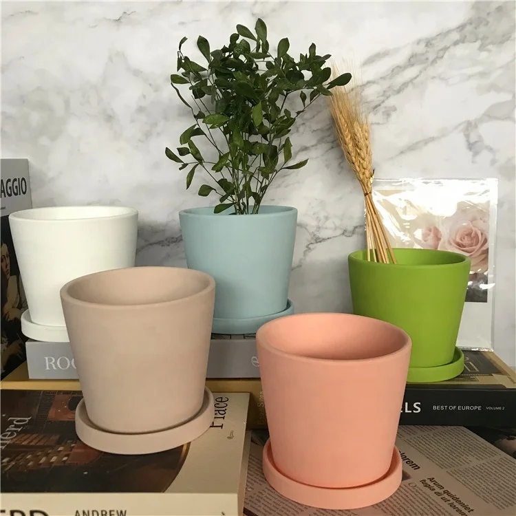 Terracotta Pot succulent plant flowerpot simple, ceramic international pot fine seedling permeability clay pot cultivation
