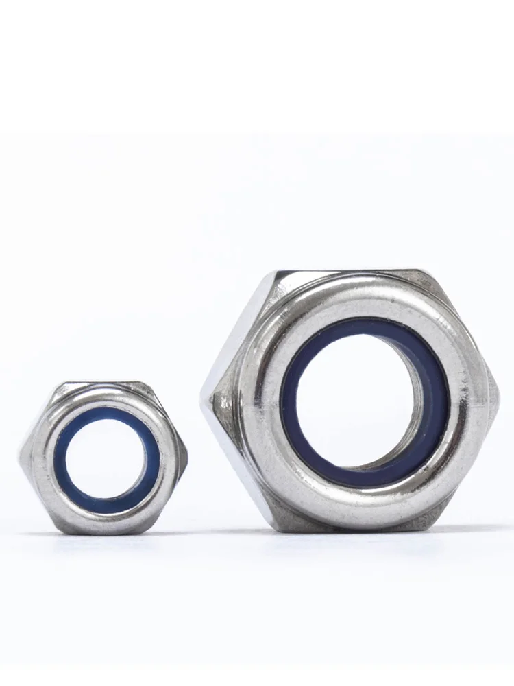 Metric Inserted Lock nut Self-Locking Stainless steel Nylon Insert Hex Lock Nuts